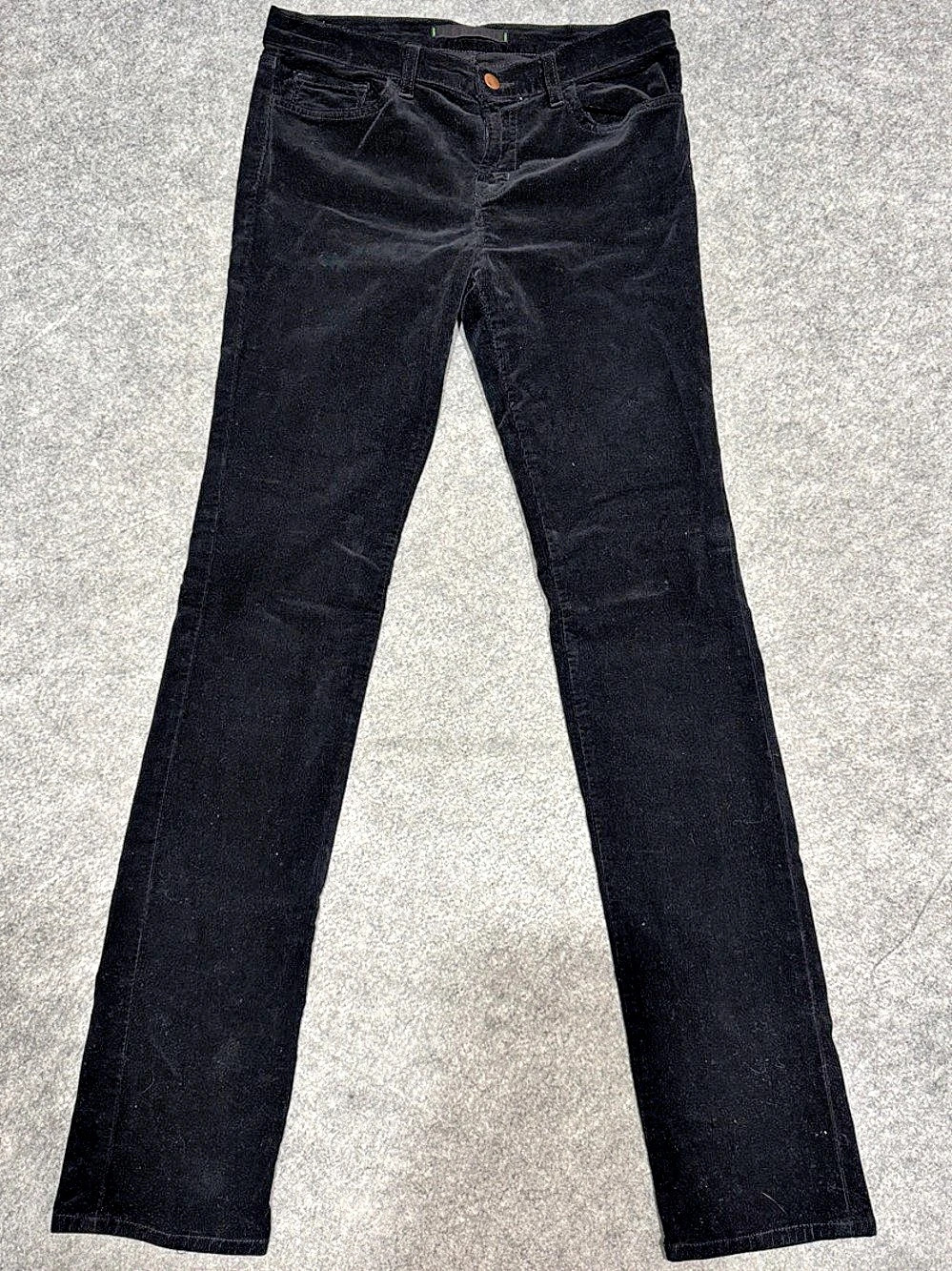 J Brand Straight Leg Black Corduroy Pants